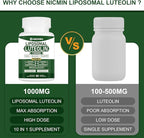 1000MG Liposomal Luteolin, Maximum Absorption, Potent Luteolin Supplement 60 Capsules