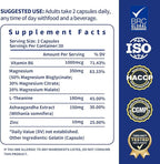 Magnesium Complex for Women – DeepCalm 7-in-1 Bisglycinate, Citrate, Malate - Sleep Quality & Muscle Relaxation Support with L-Theanine & Ashwagandha & Zinc, Vegan - 30 Servings