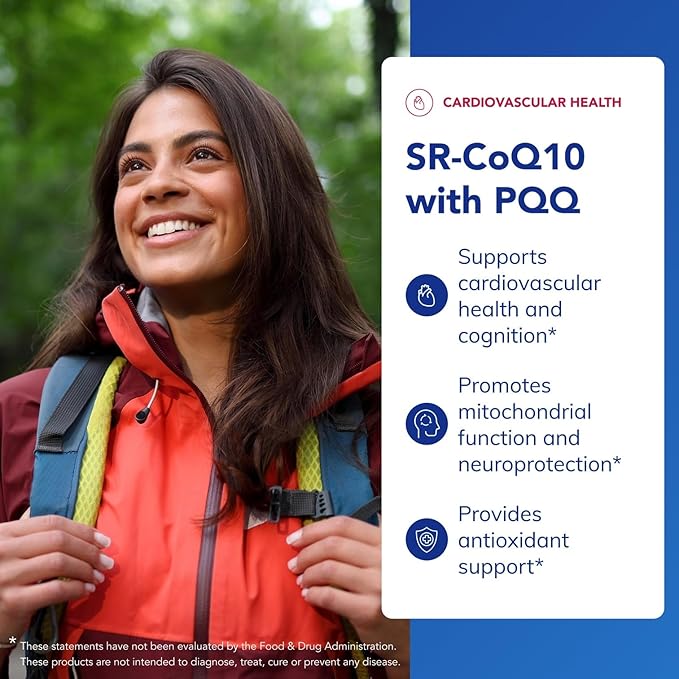 Pure Encapsulations SR-CoQ10 with PQQ - Heart Health Support* - Sustained Release Technology - Antioxidants Supplement - Gluten Free, Vegetarian & Non-GMO - 60 Capsules