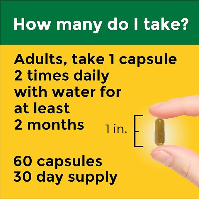 Nature Made Better Absorption Berberine Phytosome Supplement, 1100mg Per 2 Capsules Daily, Berberine Supplement for Cardiovascular Health Support, 60 Capsules, 30 Day Supply