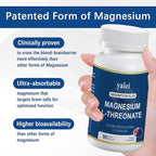 Magnesium L-Threonate 2,000mg and Magnesium Glycinate 400mg | 90 Vegetarian Capsules | Muscle Health, Better Sleep & Cognitive Health|High-Absorption | Non-GMO, Gluten-Free
