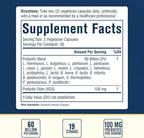 Probiotic 60 Billion 19 Strains with Organic Prebiotic for Men & Women, Digestive & Immune Health, Non-GMO, No Dairy, Shelf Stable, Delayed Release, 60 Vegan Caps