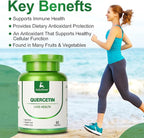 JulyDeer Quercetin 400 mg with Loquat Leaf Extract, Ursolic Acid 120 Capsules, Healthy Immune Support Supplements, High Bioavailable Flavonoids, Natural Antioxidant – Non-GMO, No Gluten - 2 btls