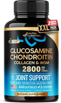 Glucosamine Chondroitin MSM Collagen | HSA | Joint Support Supplement 2800 mg | Made in USA | FSA Approved Product Items | Flexibility Nutritional Vitamins | For Men & Women, 240 Capsules