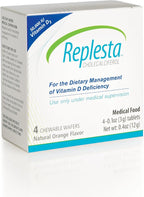 Replesta 50,000 IU Vitamin D3 Cholecalciferol, for Vitamin D Deficiency, Once-Weekly Chewable Wafer, Non-GMO, Natural Orange Flavor, 4 Count (Pack of 1)