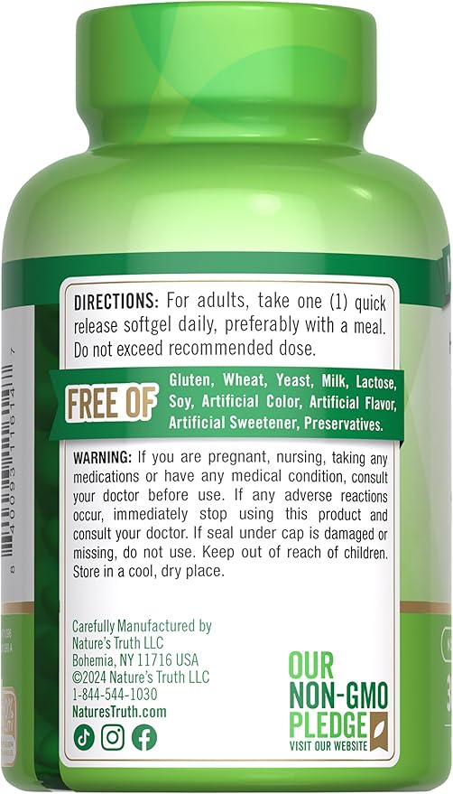 Nature's Truth Vitamin D3 10000 IU Softgels | 300 Count | Extra Strength | Non-GMO & Gluten Free Supplement