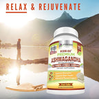 FRESH HEALTHCARE Ashwagandha Capsules KSM-66 1200mg Pure Root Extract with Black Pepper for High Absorption - Potent Ashwagandha Supplement - 60 Vegan Capsules