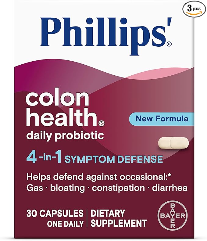 Phillips' Colon Health Probiotic Capsules, 30 Count Bottle - Pack of 3