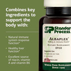 Standard Process Albaplex - Liver & Immune Health Dietary Supplement - Contains Vitamins A, B6 & C - Non-Dairy- 90 Capsules (45 Servings)