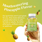 BeLive Magnesium Glycinate Gummies 200 mg - Sugar Free Supplement for Muscle Relaxation, Sleep Support, & Heart Health for Adults & Kids - Pineapple Flavor - 5 Pack, 300 Count