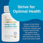 Xtendlife Omega 3 QH Fish Oil + CoQ10 for Heart, Brain, Joint & Skin-1100mg Omega - 3 with DHA, EPA, Ubiquinol, Astaxanthin & Lycopene - 1 Month Supply (60 Count)