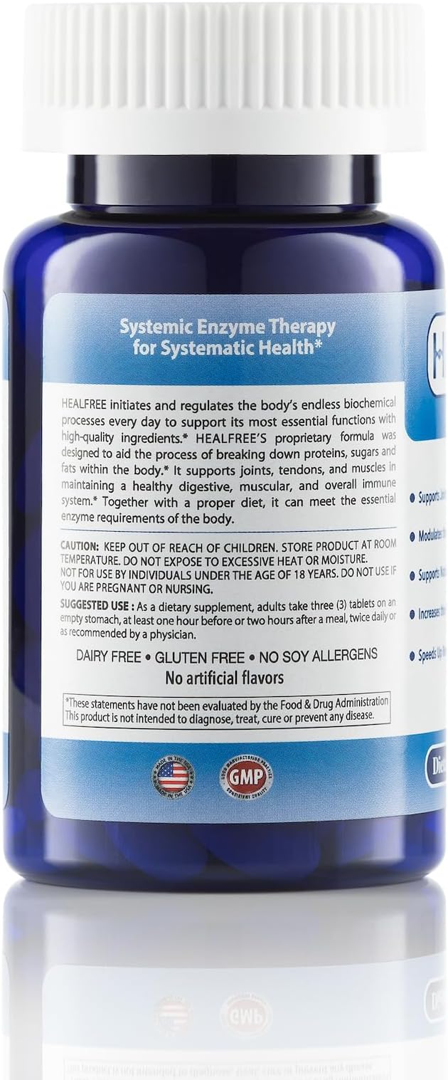 Systemic Enzyme Supplement • Advanced 5-in-1 Formula with Bromelain & Pancreatin • Supports Joint, Muscle & Immune Health • 120 Capsules