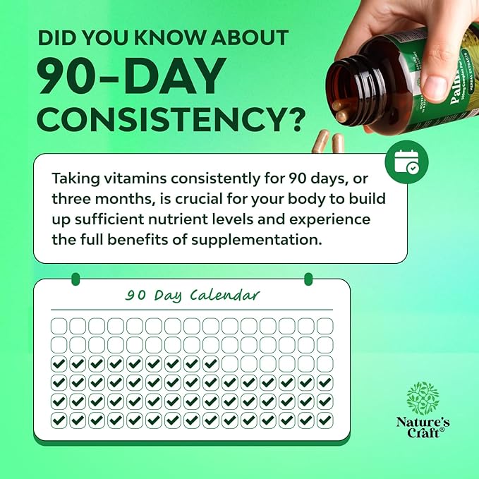 Extra Strength Saw Palmetto Extract - Advanced Herbal Complex for Hair Health and Urinary Support with Plant Sterols & Flavonoids - Potent Herbal Supplement with 500mg per Serving - 30 Count