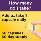 Nature Made Elderberry, Vitamin C and Zinc Capsules, 400 mg Elderberry Extract, Dietary Supplement for Immune Support, 60 Capsules, 60 Day Supply