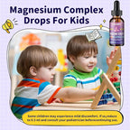 Kids Magnesium Liquid Drops-Magnesium Glycinate Liquid for Kids Supplement-w/L-theanine, Omega-3, Vitamin B6, D3 - for Sleep, Relaxation, Brain, Bones - 2 Fl Oz Children's Calm, Strawberry Flavor