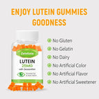 Lutein Gummies 25mg - Eye Vitamins Lutein & Zeaxanthin Eye Health Supplements for Adults,Sugar Free Eye Health Gummies Supplement - Support Vision,Macular,Blue Light Filtering (120 Count)