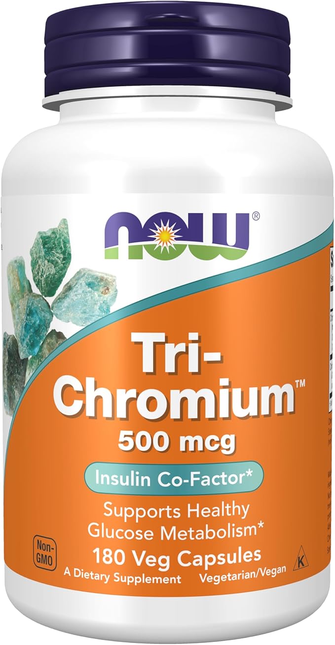 NOW Foods - Tri-Chromium 500 mcg. - 180 Vegetarian Capsules