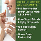 Peak Performance Nicotinamide Riboside NR Supplement Capsule - NMN Alternative NAD Supplement + Niacinamide for NAD+ Levels As We Age - 3rd Party Tested, Non-GMO, Vegan Vitamin for Women and Men