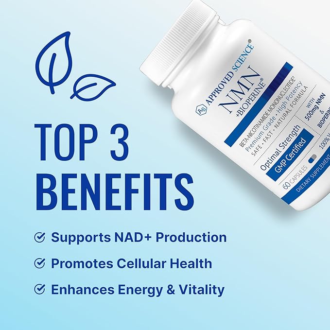 Approved Science NMN - 500mg Stable NMN - Cellular Energy, Healthy Aging - Pack of 1 - Made in USA - Vegan