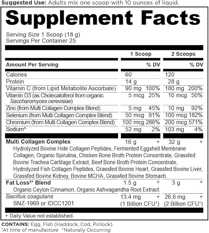 Ancient Nutrition Advanced Hydrolyzed Collagen Peptides Powder Protein Lean with Probiotics and Vitamin C, Cinnamon, for Women & Men, Supports Healthy Weight Management & Muscle Building, 25 Servings