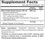 NusaPure Milk Thistle Capsules, 550 mg, 120 Veg Capsules (Non-GMO, Vegan)
