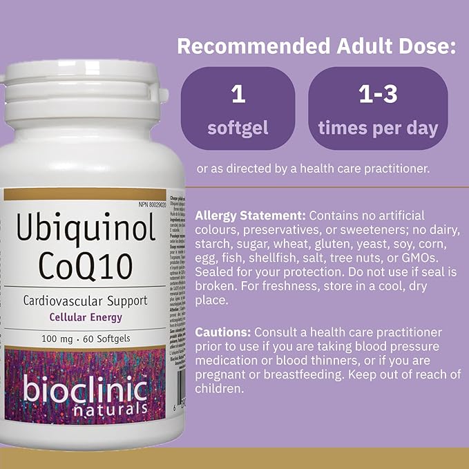 Bioclinic Naturals Ubiquinol Softgels, 60 Count