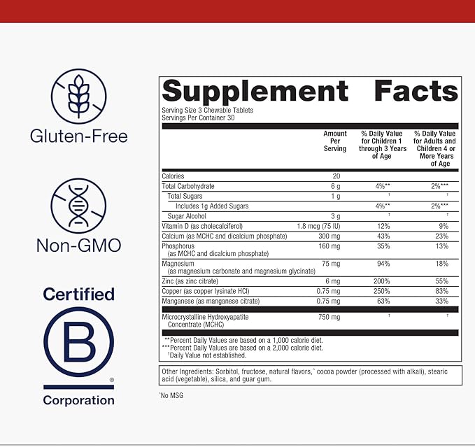 Metagenics Bone Builder Chewable Supplement- Calcium, Vitamin D & Magnesium for Bone Strength & Teeth Health* - Supports Cardiovascular & Immune Function* - Non-GMO, Gluten-Free - 90 Chewable Tablets