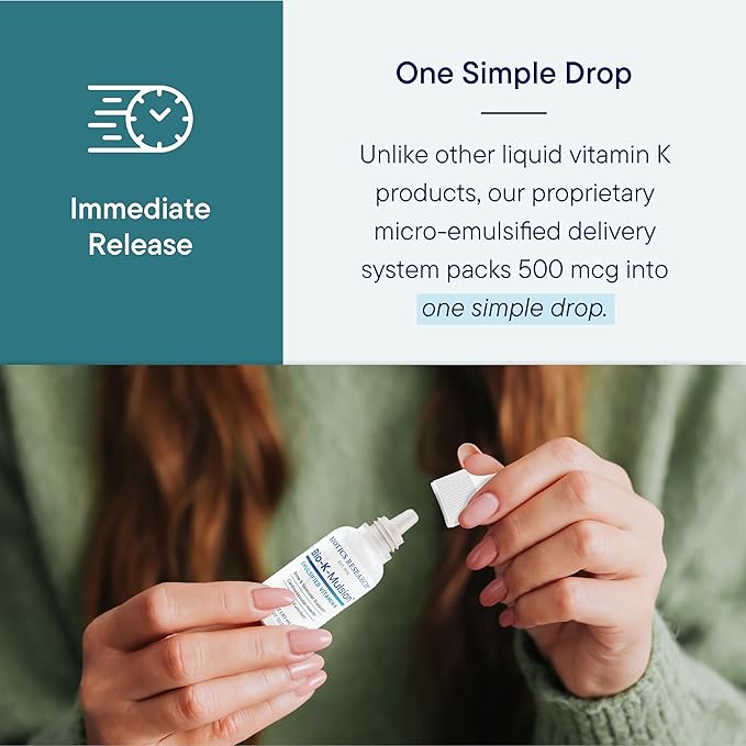 Biotics Research Bio K Mulsion™ Liquid Vitamin K Drops – 500 mcg/S + BioDoph-Fem™ Women’s Probiotic – Vaginal & Gut Health with Astarte & CLEPIUS, Shelf-Stable, 1 fl oz + 30 Caps