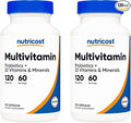 Nutricost Multivitamin with Probiotics 120 Vegetarian Capsules (2 Bottles) - Packed with Vitamins & Minerals
