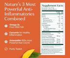 ALGAECAL Triple Power Omega 3 Fish Oil - EPA DHA Omega 3 Supplement 1200mg, Liquid Fish Oil with Turmeric Curcumin & Astaxanthin, Joint Support & Inflammation Relief, Mango Flavor, 16 oz