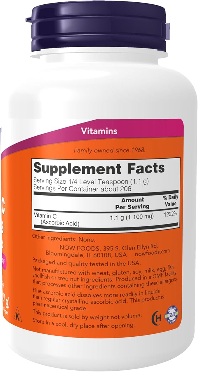 NOW Foods Supplements, Vitamin C Crystals (Ascorbic Acid) Powder , Antioxidant Protection*, 8-Ounce