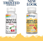 SOLARAY B-12 + Methyl Folate Lozenges | 60 Count