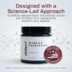 Women’s Probiotics 30 Billion CFU with Cranberry, Made in USA – Daily Support for Vaginal pH, Urinary & Digestive Health – Vegan, 30 Capsules