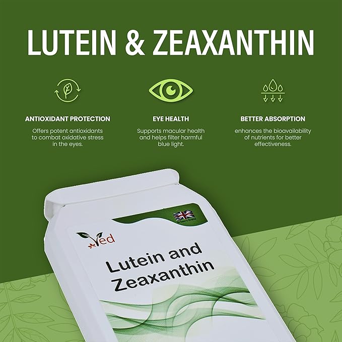 Ved Lutein 40mg with Zeaxanthin 2mg,New Micro encapsulated Marigold Extract Formula, for Maintenance of Normal Vision, 90 Vegan Capsule(3 Months Supply)