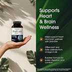 NatureBell Omega-3 Fish Oil - 180 Softgels - Support for Joint, Brain & Heart Health* - with EPA & DHA - No Burps or Fishy Aftertaste - Non-GMO & Mercury-Free Formula - Lemon Flavor