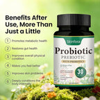 Skin Probiotics Gut-Skin Care Routine Supplement Face Probiotics, Non-GMO, Vegan - 60 Capsules