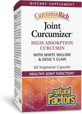 CurcuminRich Joint Curcumizer by Natural Factors, Support Healthy Joints, Heart and Natural Inflammatory Response with White Willow, 60 capsules (30 servings)