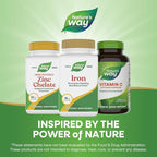 Nature's Way Iron, Promotes Healthy Red Blood Cells*, 18 mg from Iron Gluconate Per Serving, Gluten Free, 100 Capsules (Packaging May Vary)