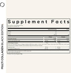 Codeage Multi Collagen Peptides Powder + Probiotics Black Edition, Vitamin C, Hyaluronic Acid Powder Supplement, Grass-Fed, Hydrolyzed, Zero Carbs, Type I, II, III, V & X, Unflavored, 10.58oz