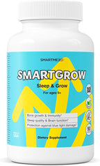 SmartGrow Premium Growth Formula for Teens – Bone, Brain, Sleep & Eye Support – Calcium, Vitamin D3, Amino Acids – Daily Wellness Supplement (180 Capsules) – 3 Month Supply