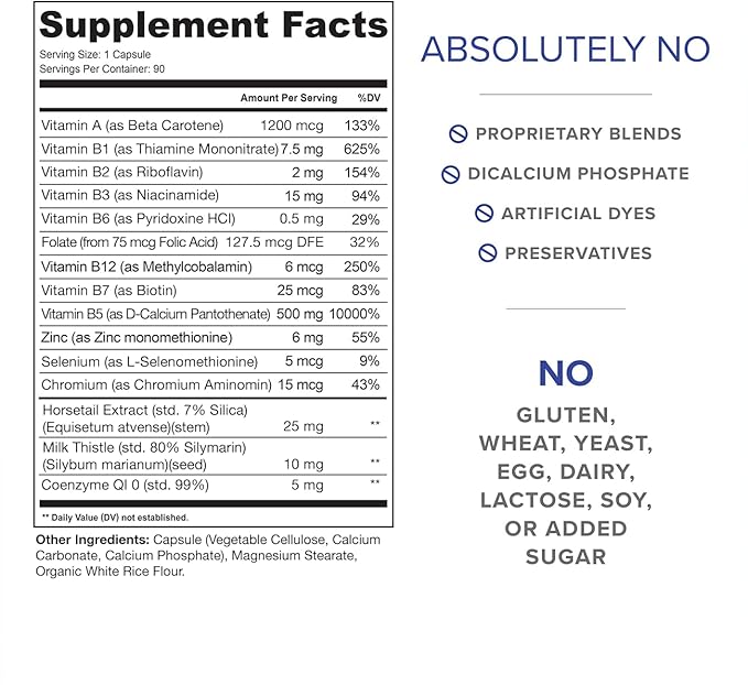 Acne Pills for Teens & Adults | Clear Skin Supplement, Vitamins for Hormonal & Cystic Acne | Stop Breakouts, Oily Skin and Zits, 90 Caps