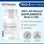 Trio-E 400 IU Vitamin E (400 IU) dl-Alpha, Dietary Supplement for Antioxidant Health & Immune System, 60 Softgels