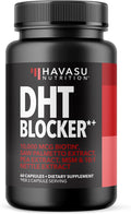 DHT Blocker for Men with Biotin 10000mcg Per Serving, Saw Palmetto Extract & MSM - Supports Normal Healthy Hair Growth - With Pea Extract & Stinging Nettle - Vegan, Non-GMO, Gluten Free - 30 Servings