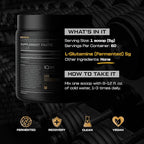 HOSSTILE Glutamine, Fermented L Glutamine Powder for Men & Women, Enhance Muscle Recovery, Support Protein Synthesis, Post Workout Recovery Drink, Unflavored, 60 Servings