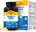 Country Life Omega 3 Fish Oil Supplement - High Concentration EPA and DHA Omega 3 Fatty Acids - 2000mg Fish Oil for Emotional Health, Mood Support, and No Fish Taste - Natural Lemon Flavor