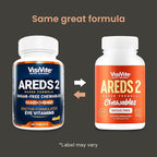 VisiVite AREDS 2 Sugar-Free Eye Vitamins - Alternative to Lutein Gummies for Eyes - Lutein for Eye Health - Premium Sugar-Free Eye Vitamins - Eye Care Supplements for Adults (Chewable Tablets)