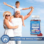NEW AGE 8 in 1 Immune Support Booster Supplement with Elderberry, Vitamin C and Zinc 50mg, Vitamin D 5000 IU, Quercetin & Bromelain (8 in 1 Gummies (Pack of 1))