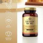 Solgar Lutein 40 mg, 30 Softgels (Pack of 3) - Supports Eye Health - Helps Filter Out Blue Light - Contains FloraGLO Lutein - Gluten Free, Dairy Free - 90 Total Servings