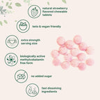 Micro Ingredients Vitamin B12 1,000 mcg | Methylcobalamin – 365 Chewable Tablets | Fast Dissolve, Natural Strawberry Flavor | Supports Energy & Metabolism Health | Vegan, Non-GMO, Gluten Free