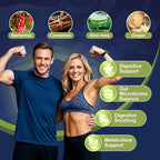 Migcopat Probiotic Prebiotic, Postbiotic & Digestive Enzymes for Digestive Health, 80 Billion CFU Probiotics Complete Gut Support with Berberine, Cinnamon, L-Glutamine, for Men & Women, 120 Capsules